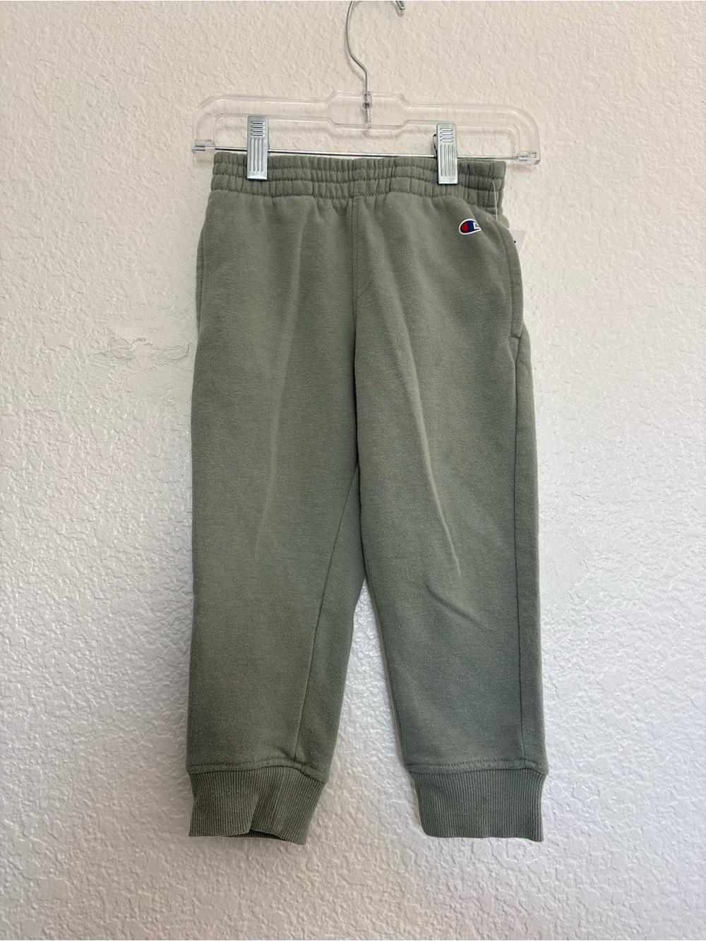Champion Kids Olive Green Fleece Joggers with Logo